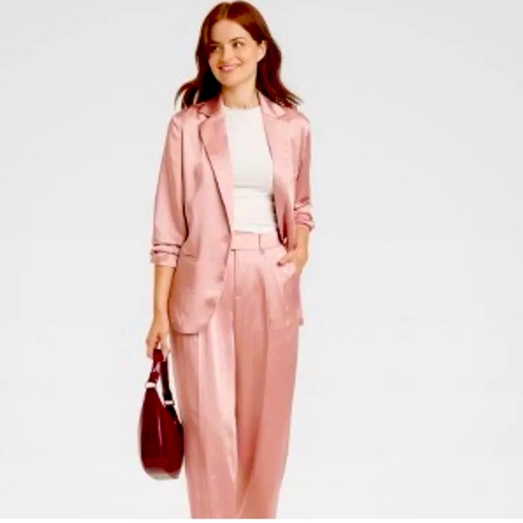 a new day Jackets & Blazers - A New Day Dusty Pink Satin Jacket (L)